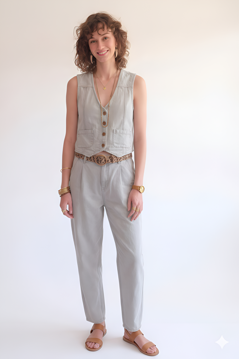 CHALECO GIVERNY OREGÓN COLOR GRIS PERLA 2